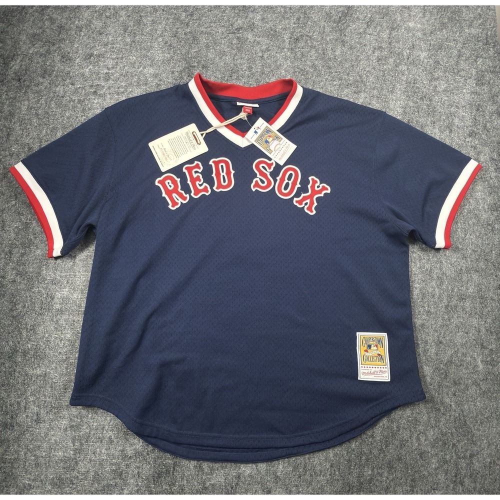 Mitchell & Ness Red Sox Jersey MLB Mens 2XL Navy Ted Williams #9 Cooperstown NWT